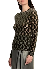 Geometric Jersey Top