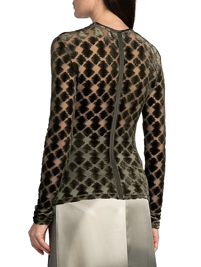 Geometric Jersey Top
