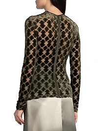 Geometric Jersey Top