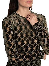 Geometric Jersey Top