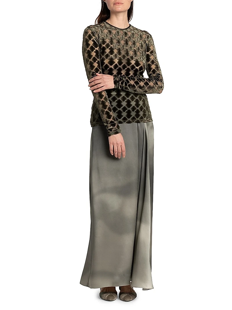 Geometric Jersey Top