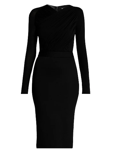Mix Media Sheath Dress