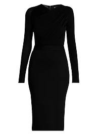 Mix Media Sheath Dress