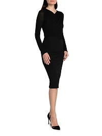 Mix Media Sheath Dress