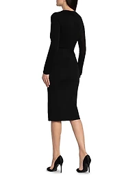 Mix Media Sheath Dress