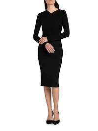 Mix Media Sheath Dress