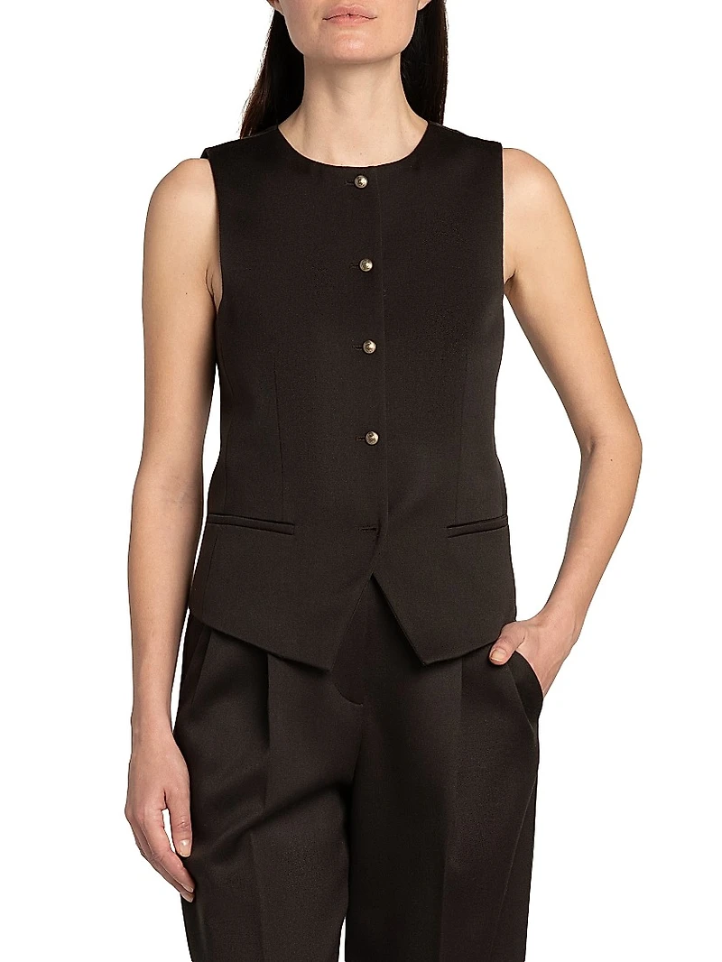 Wool Crewneck Vest
