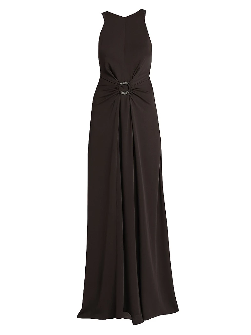 Silk O-Ring Maxi Dress