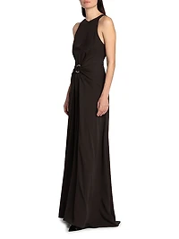 Silk O-Ring Maxi Dress