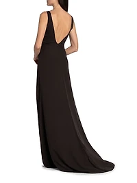 Silk O-Ring Maxi Dress