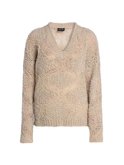Textured V-Neck Sweater