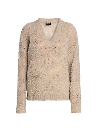 Textured V-Neck Sweater