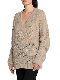 Textured V-Neck Sweater