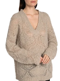 Textured V-Neck Sweater