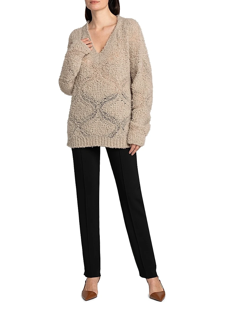 Textured V-Neck Sweater