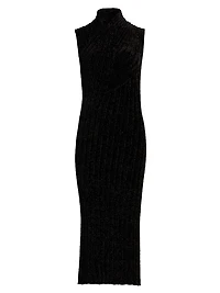 Chenille Textured Midi-Dress