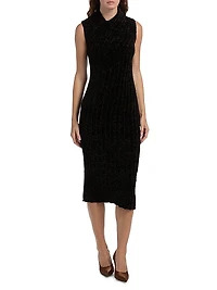 Chenille Textured Midi-Dress