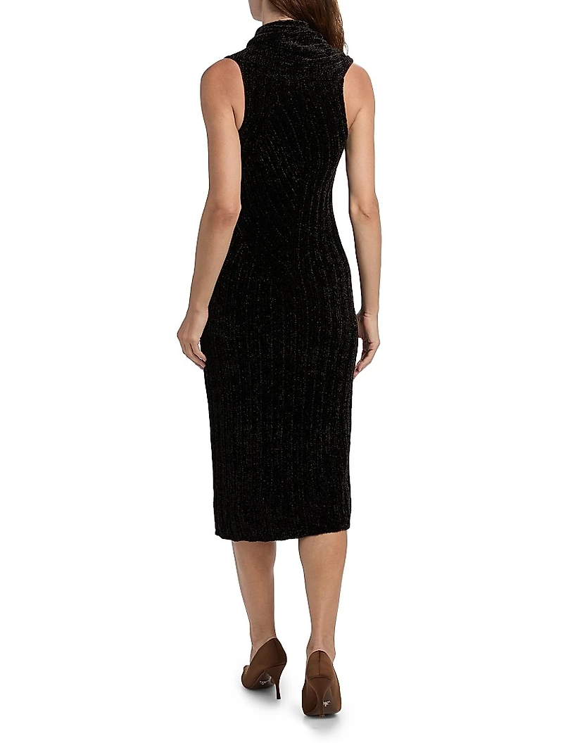 Chenille Textured Midi-Dress
