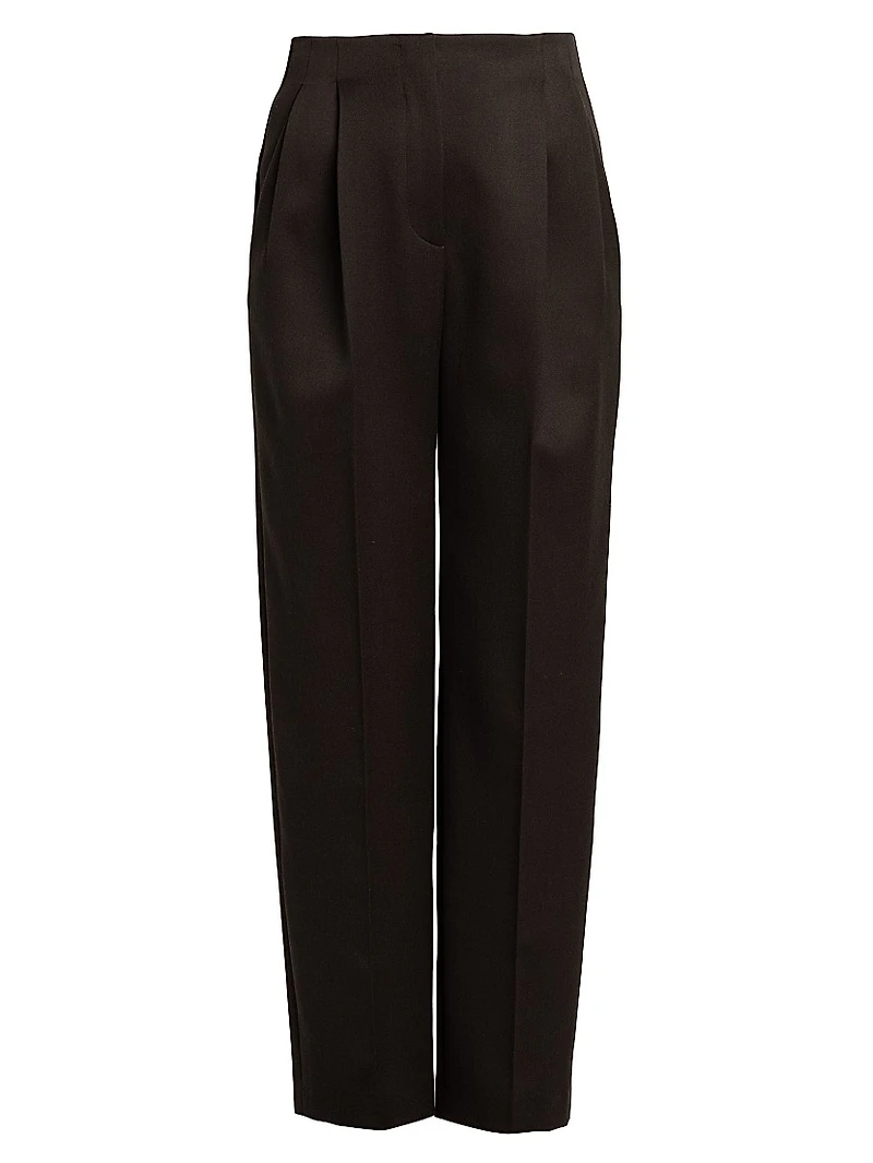 Wool Pleated Trousers