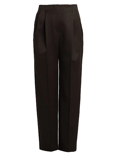 Wool Pleated Trousers