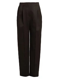 Wool Pleated Trousers