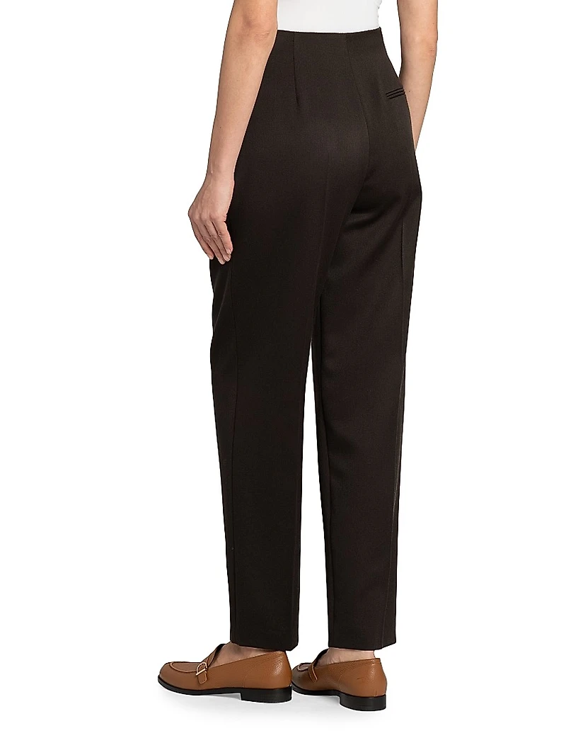 Wool Pleated Trousers