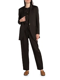 Wool Pleated Trousers
