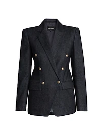 Textured Double-Breasted Blazer