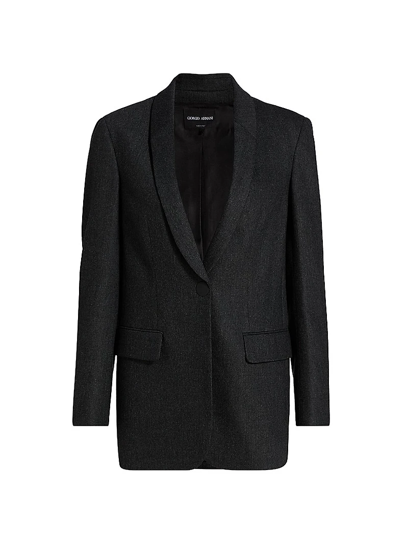 Shawl Wool-Blend Blazer