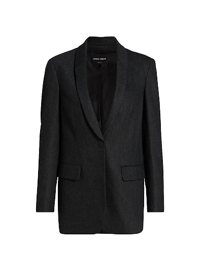 Shawl Wool-Blend Blazer