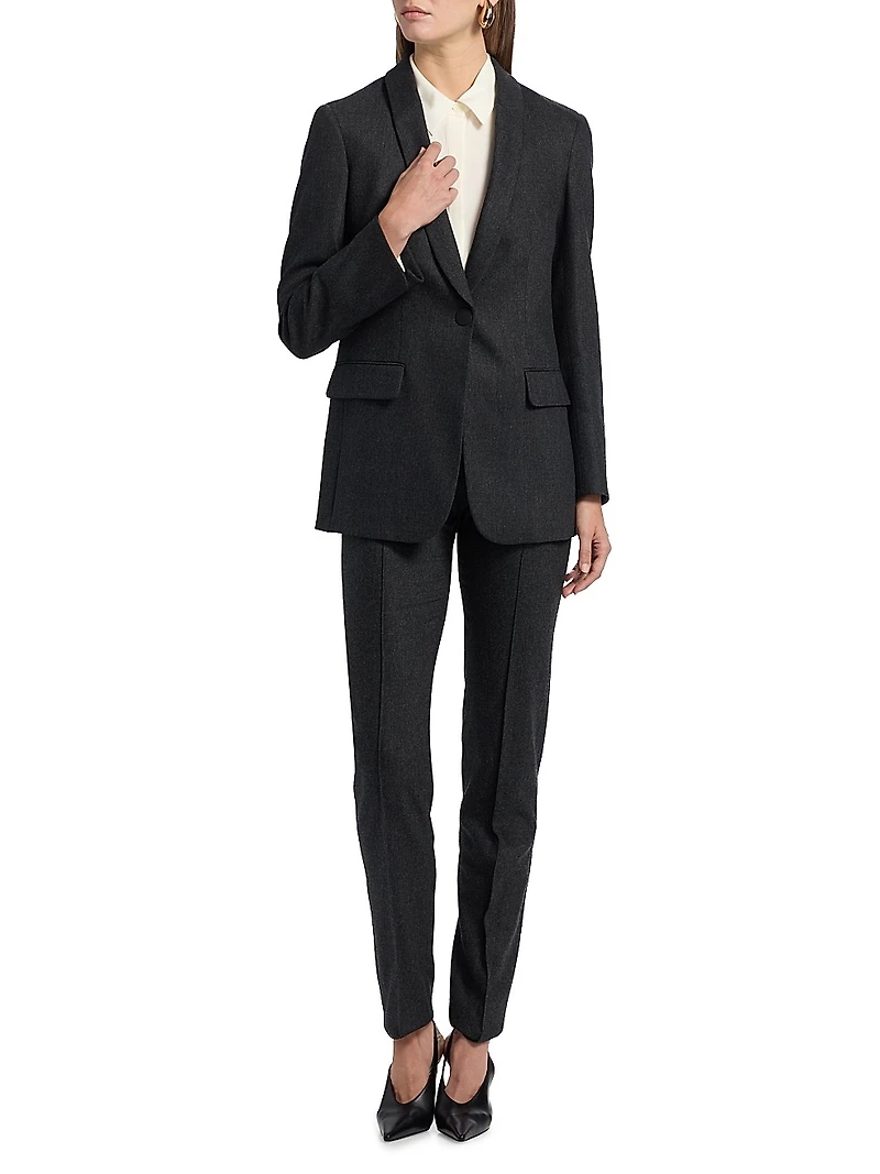 Shawl Wool-Blend Blazer
