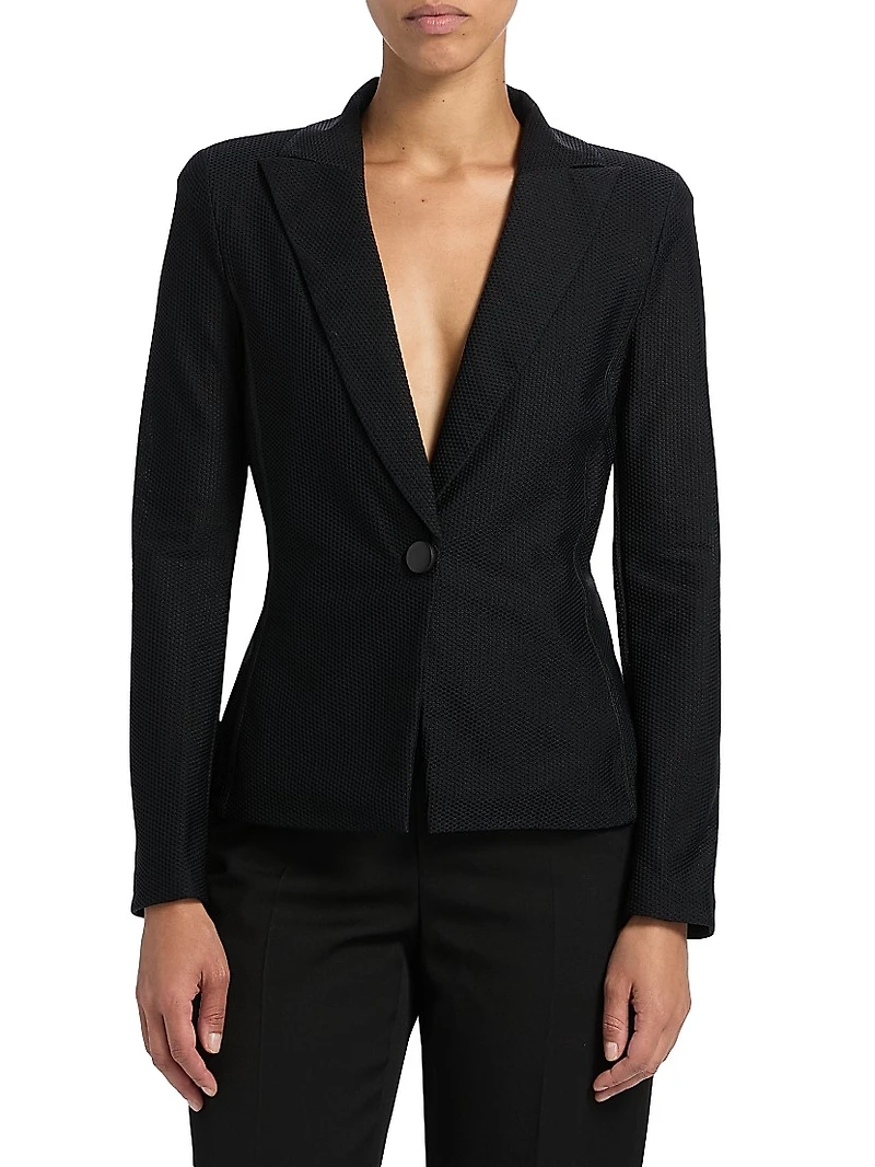 Fitted One-Button Blazer