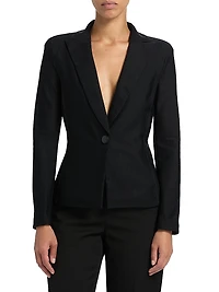 Fitted One-Button Blazer