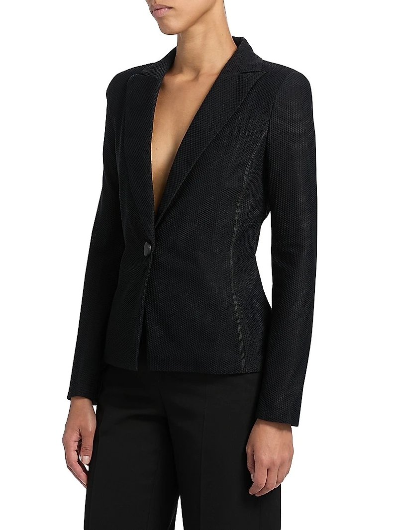 Fitted One-Button Blazer
