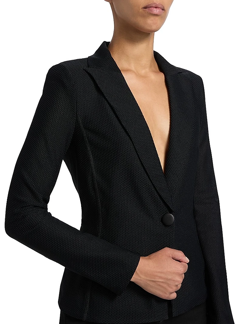 Fitted One-Button Blazer