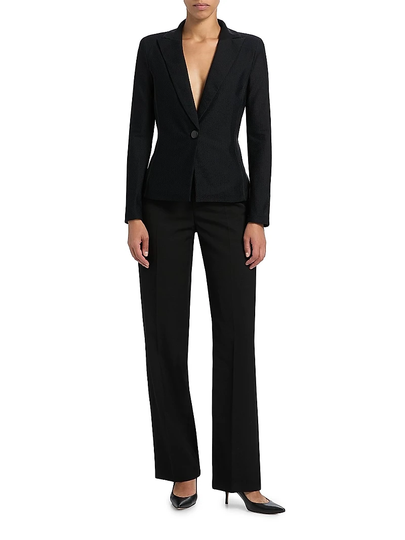 Fitted One-Button Blazer