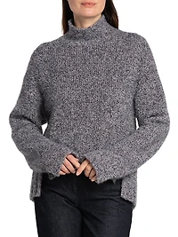 Turtleneck Cashmere-Silk Sweater