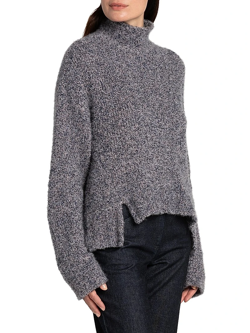 Turtleneck Cashmere-Silk Sweater
