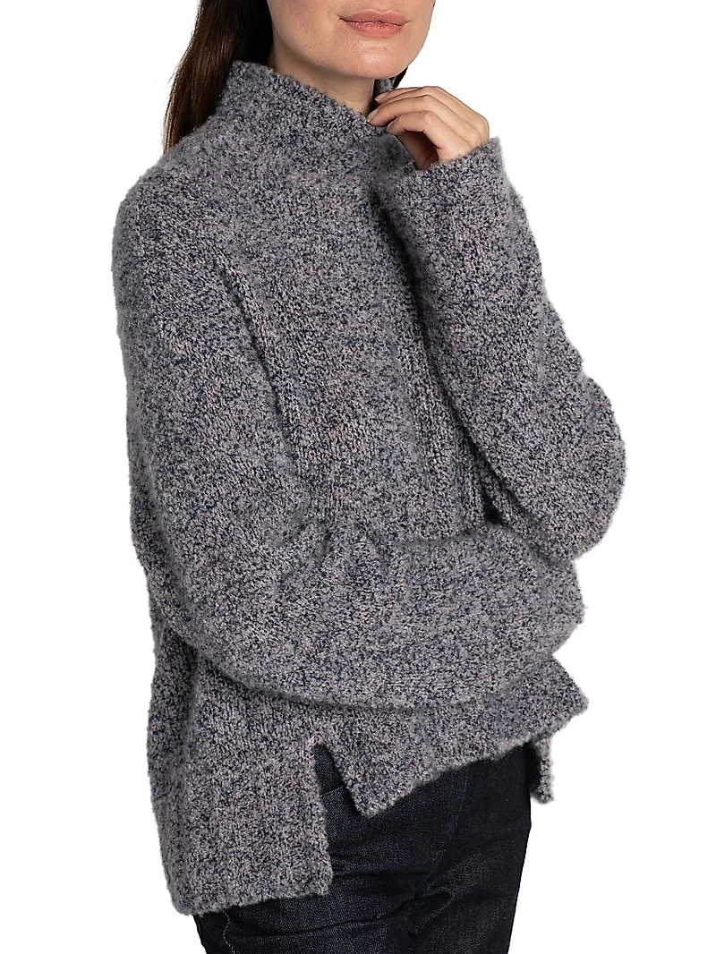 Turtleneck Cashmere-Silk Sweater