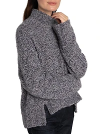 Turtleneck Cashmere-Silk Sweater