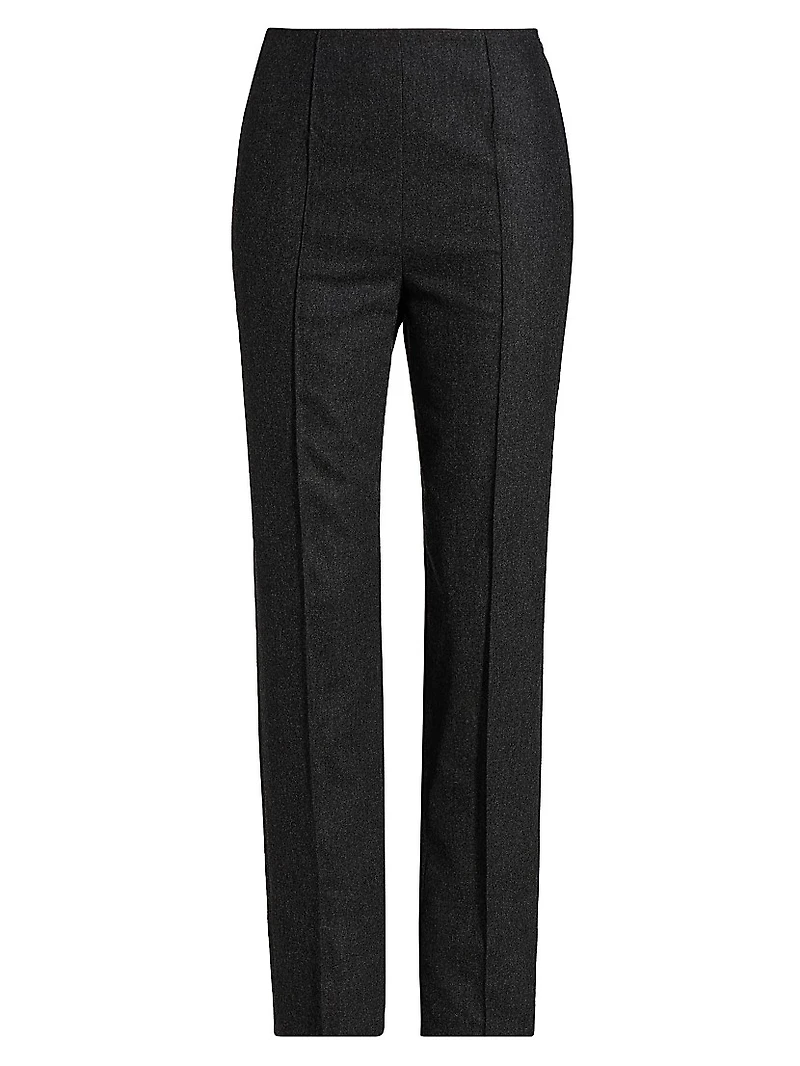 Stretch-Wool & Cashmere Straight-Leg Pants