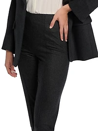 Stretch-Wool & Cashmere Straight-Leg Pants