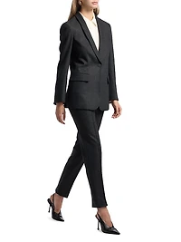 Stretch-Wool & Cashmere Straight-Leg Pants