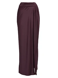 Satin Slit Maxi Skirt