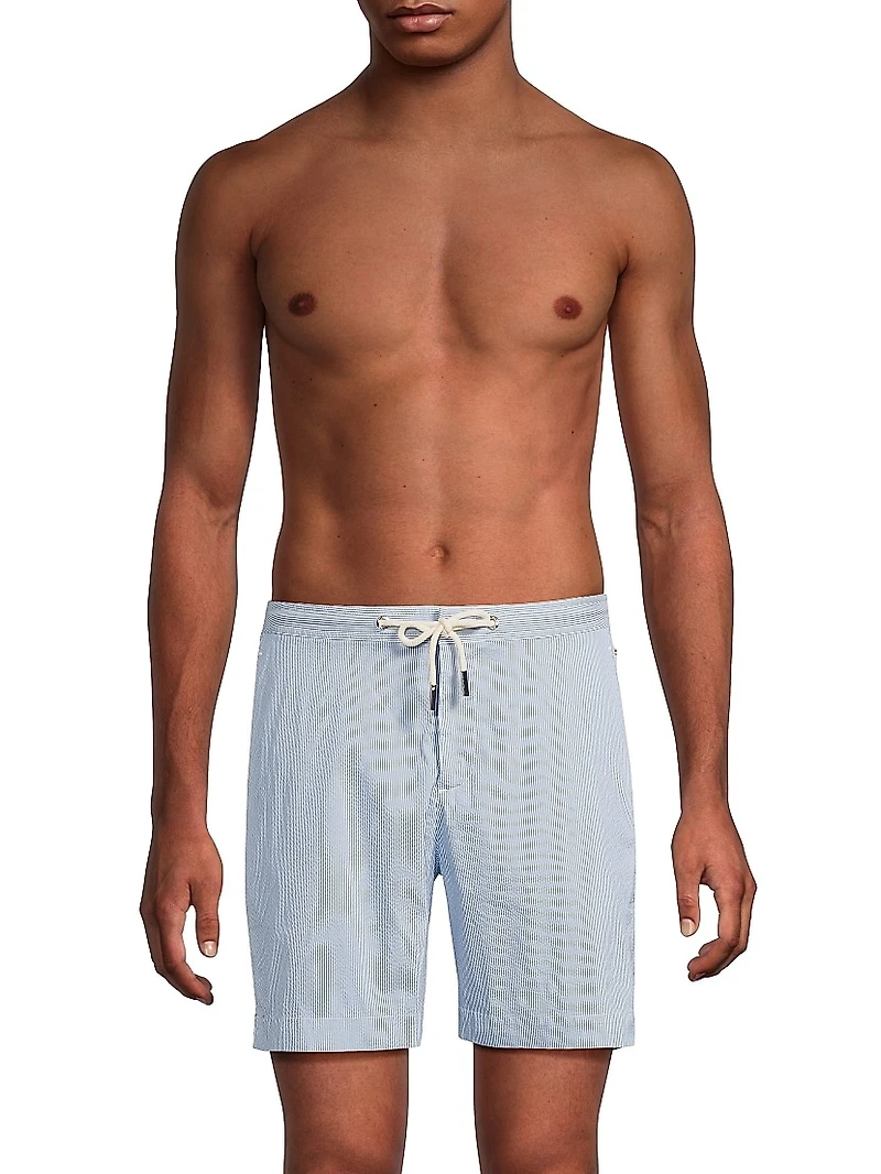 Bulldog Seersucker Swim Shorts