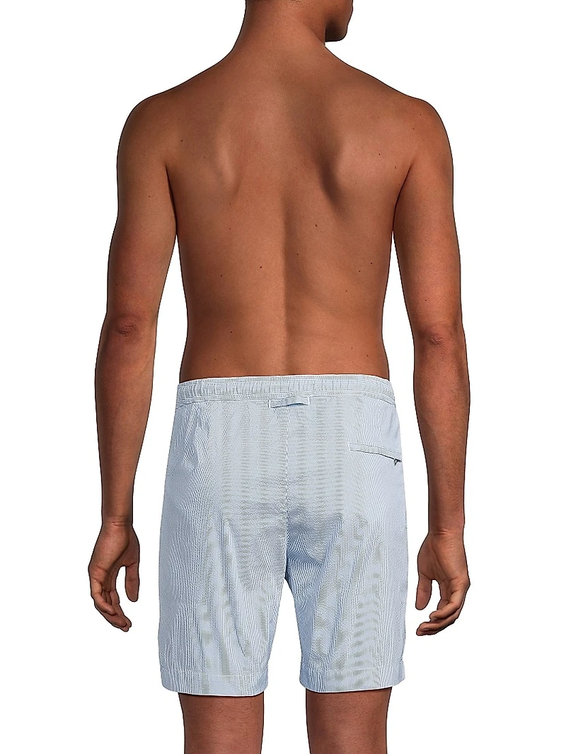 Bulldog Seersucker Swim Shorts