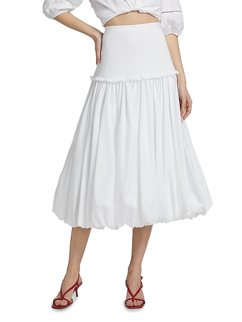Ellah Smocked Midi-Skirt