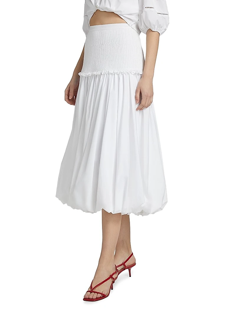 Ellah Smocked Midi-Skirt