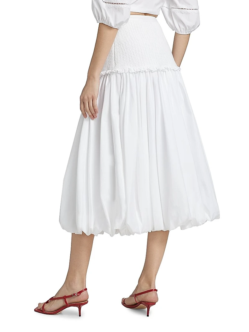 Ellah Smocked Midi-Skirt