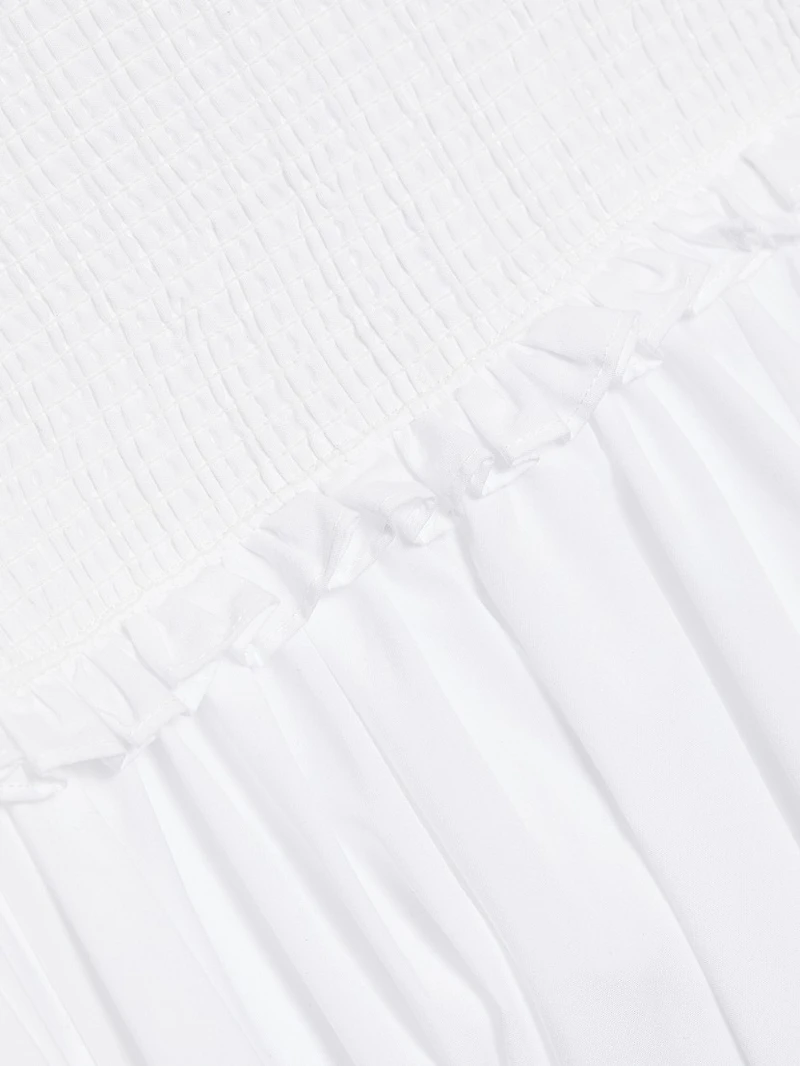 Ellah Smocked Midi-Skirt